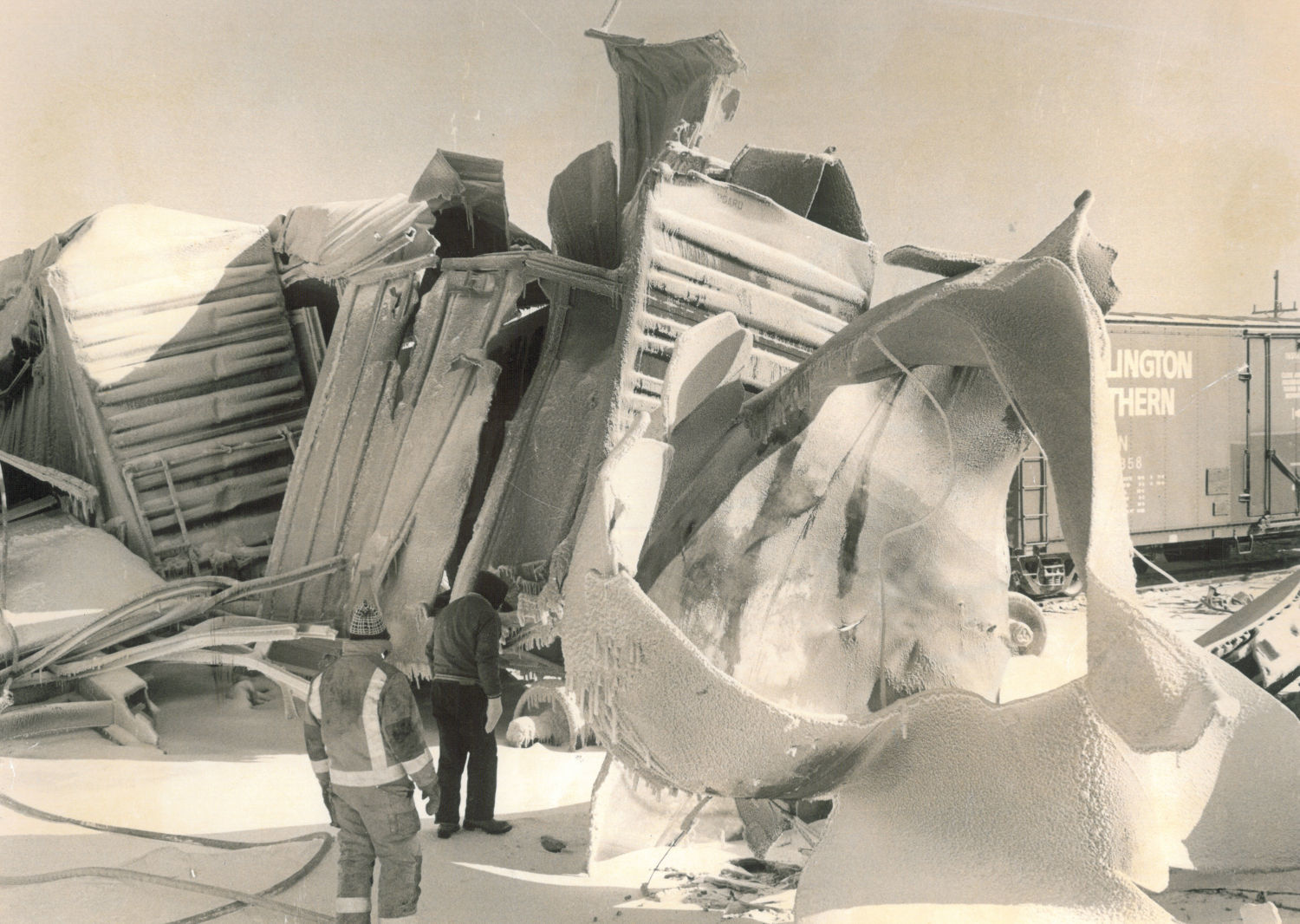 Damaged train